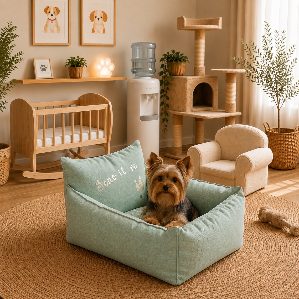 Cuccia Divanetto Artigianale in Cotone per Cani